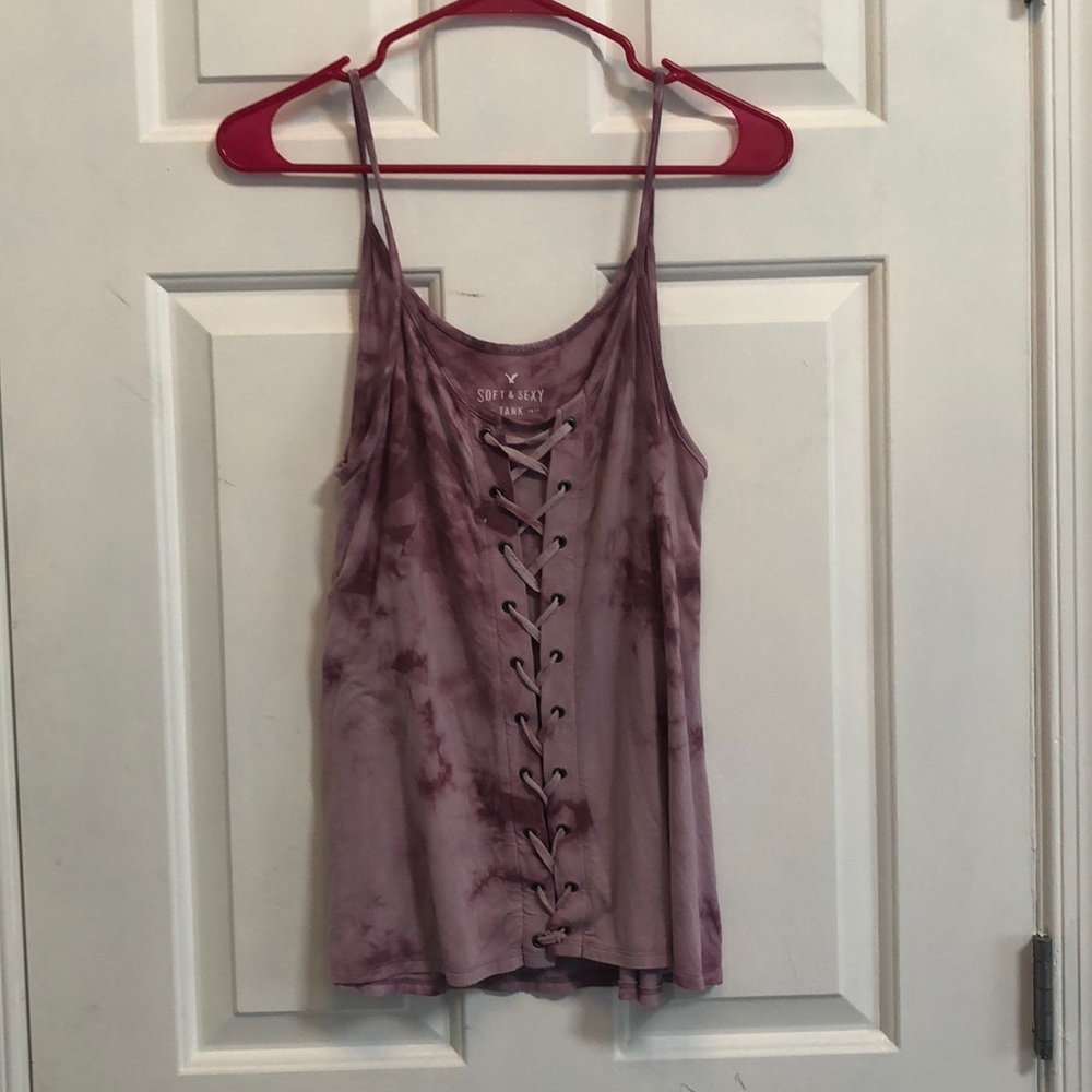 Pink/Purple spaghetti strapped top
